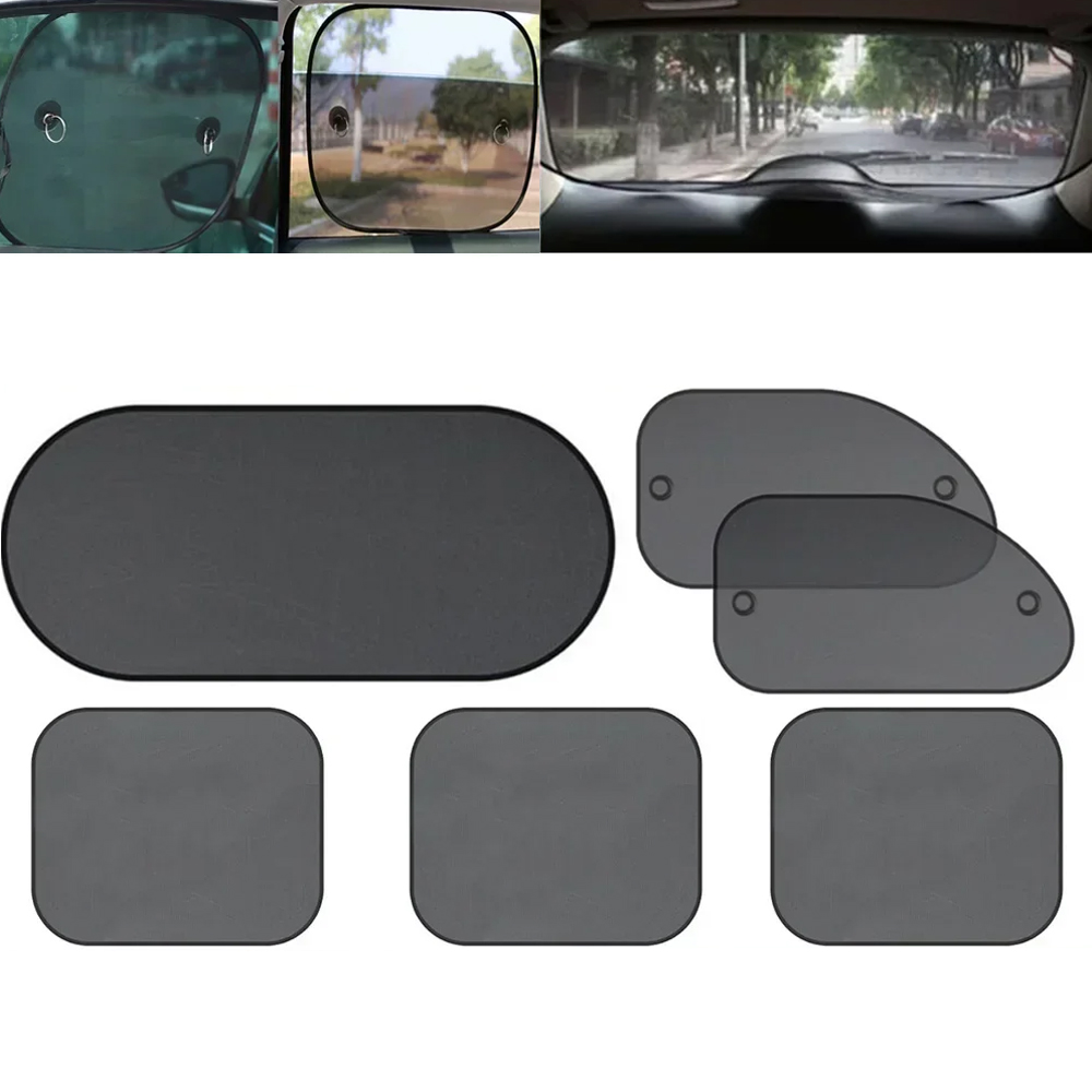 1 ชุดม่านบังแดดหน้าต่างสีดำ ผ้ - Car Accessories Rear บทวิจารณ์และราคา